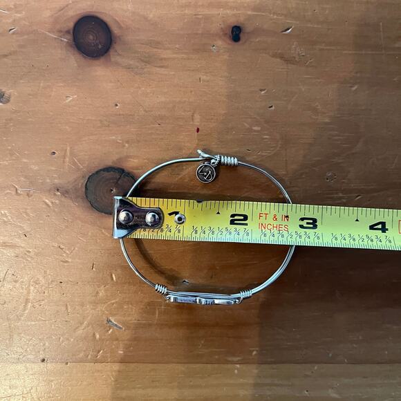 Luca + Danni Women's Hair Stylist Silver Metal Bangle Bracelet - Picture 6 of 7